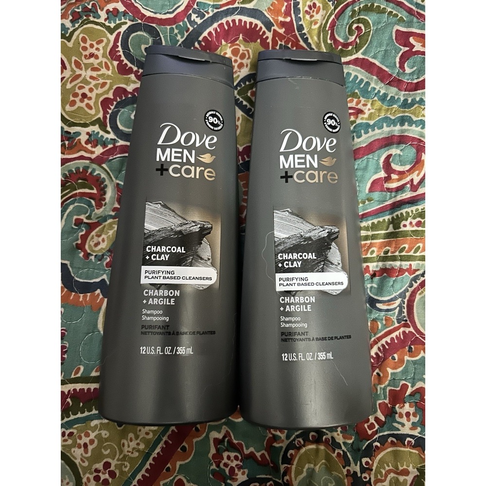 Dove Men Care Charcoal Grey Shampoo! New! Set of Two